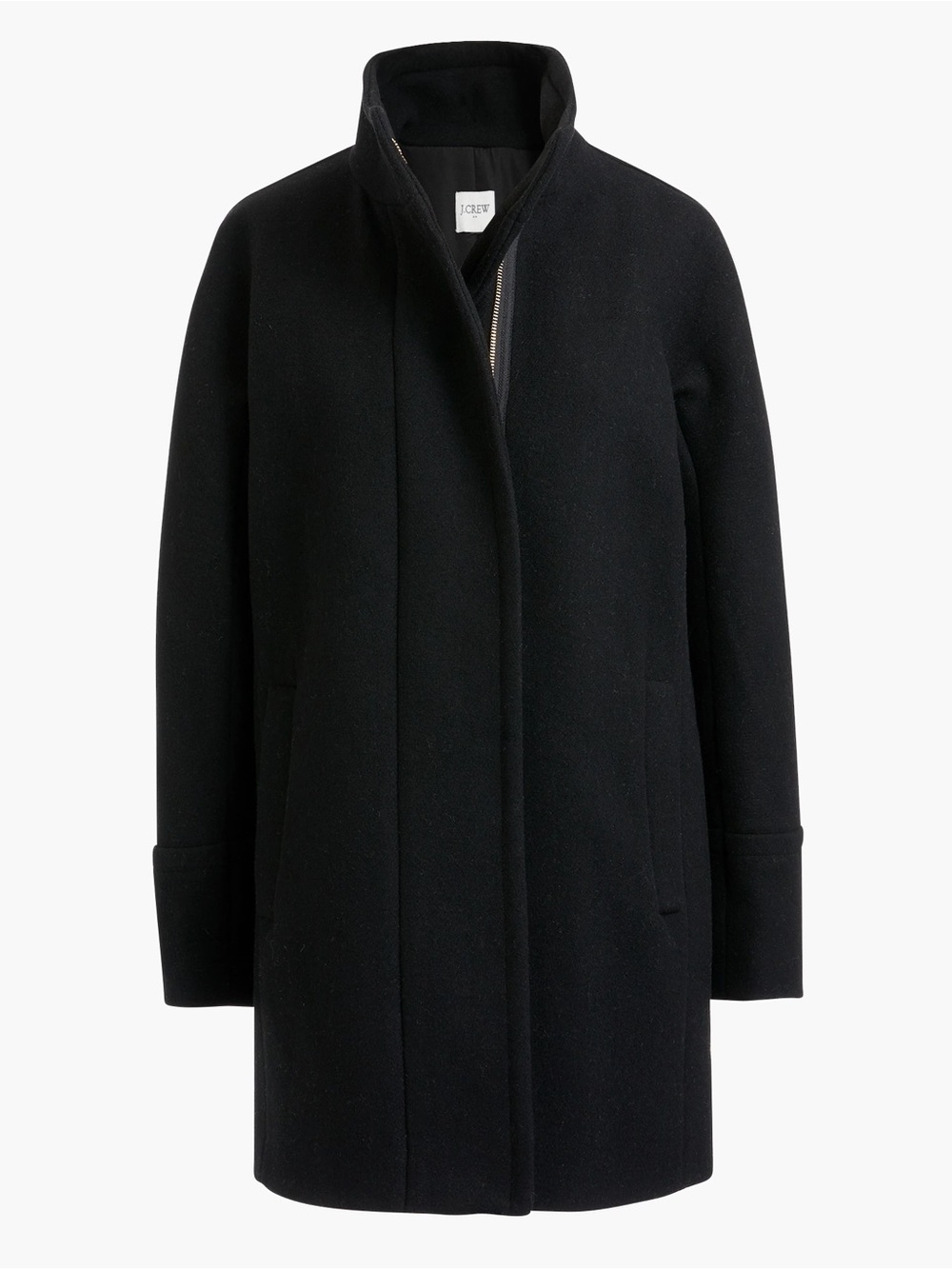 J. Crew Black Wool-Blend City Coat